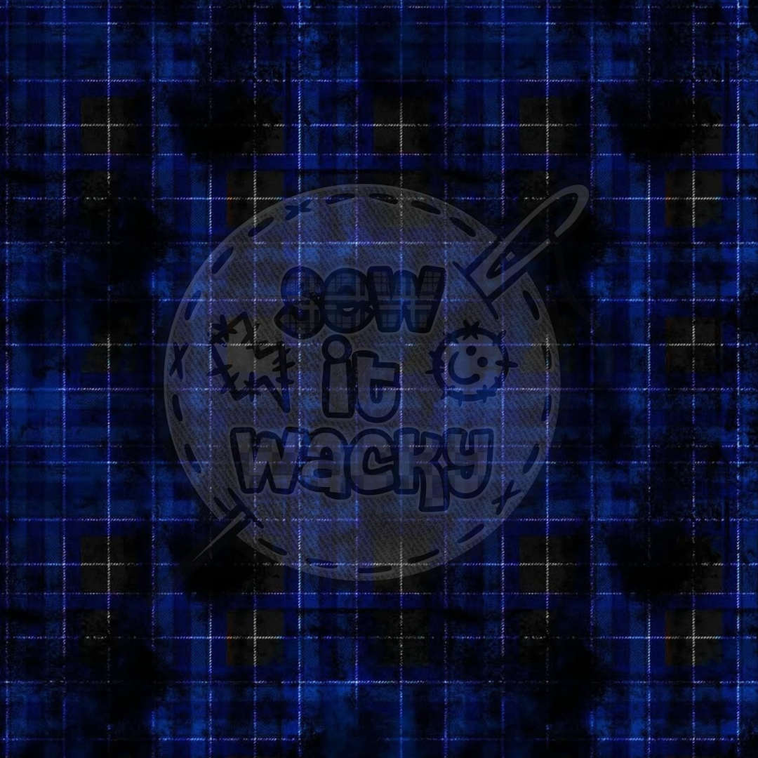 Blue grunge tartan