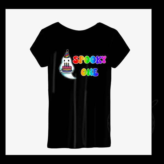 Spooky one printed tshirt