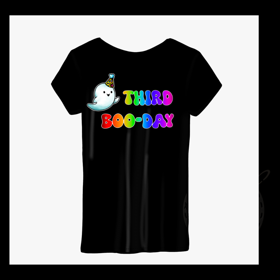 Third boo day printed tshirt