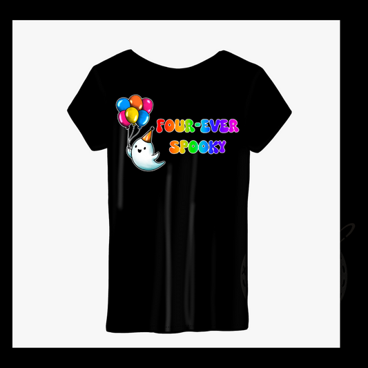 Four ever spooky printed tshirt