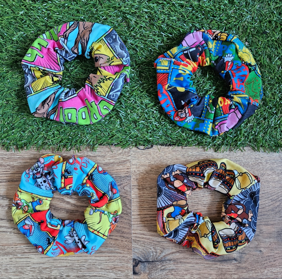 Hair scrunchies and ties