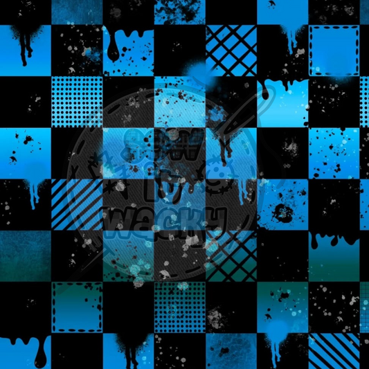 Blue punk chequer