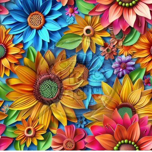 Rainbow sunflowers