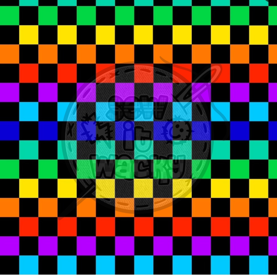 Rainbow black chequer