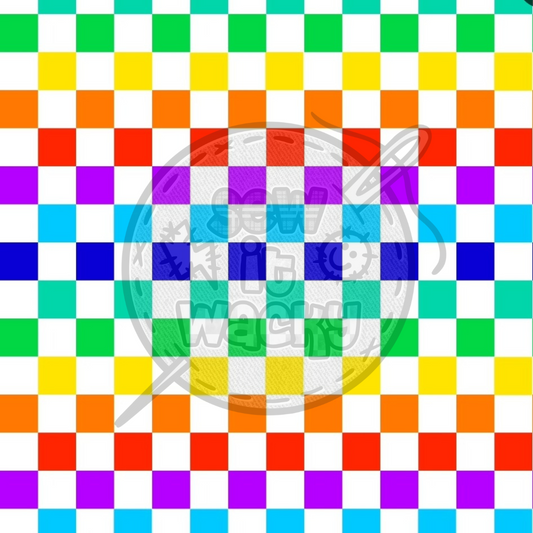 Rainbow white chequer