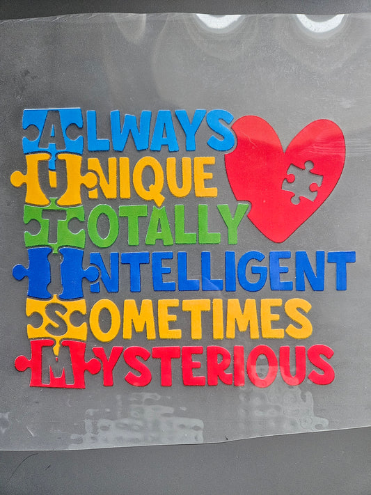 Autism printed tshirt (1 available)