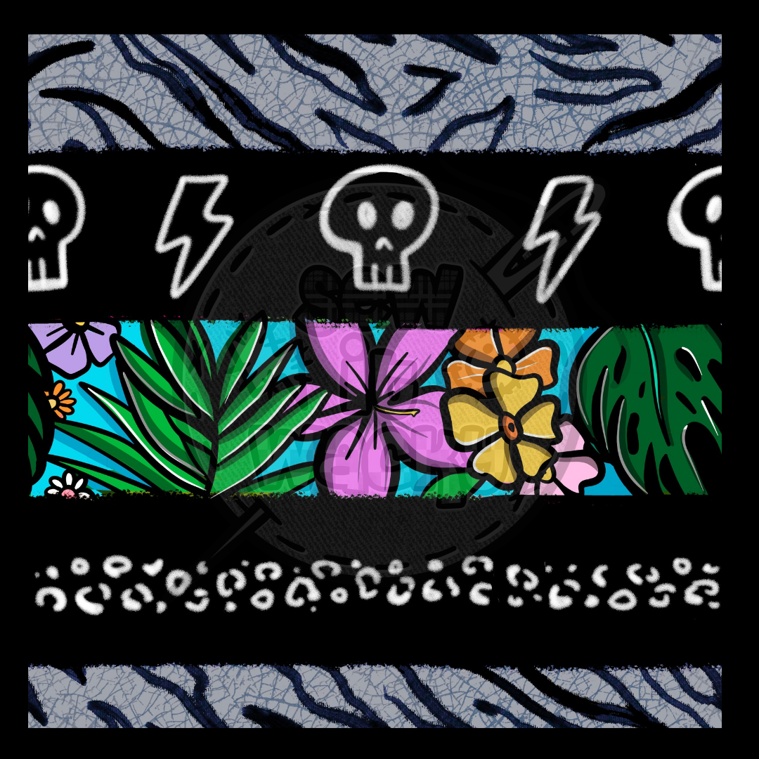Hawaiian stripe grey