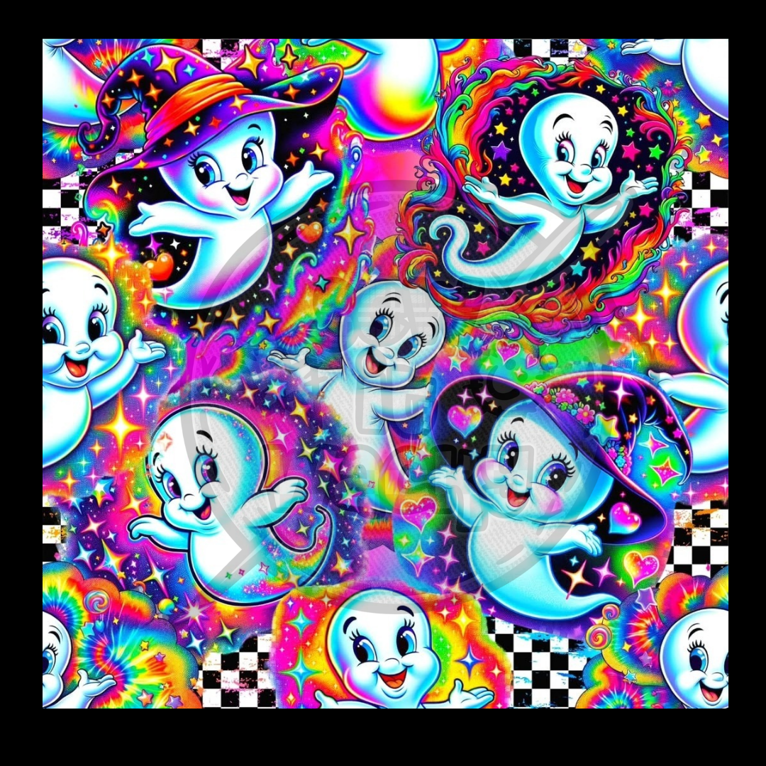 Neon friendly ghost