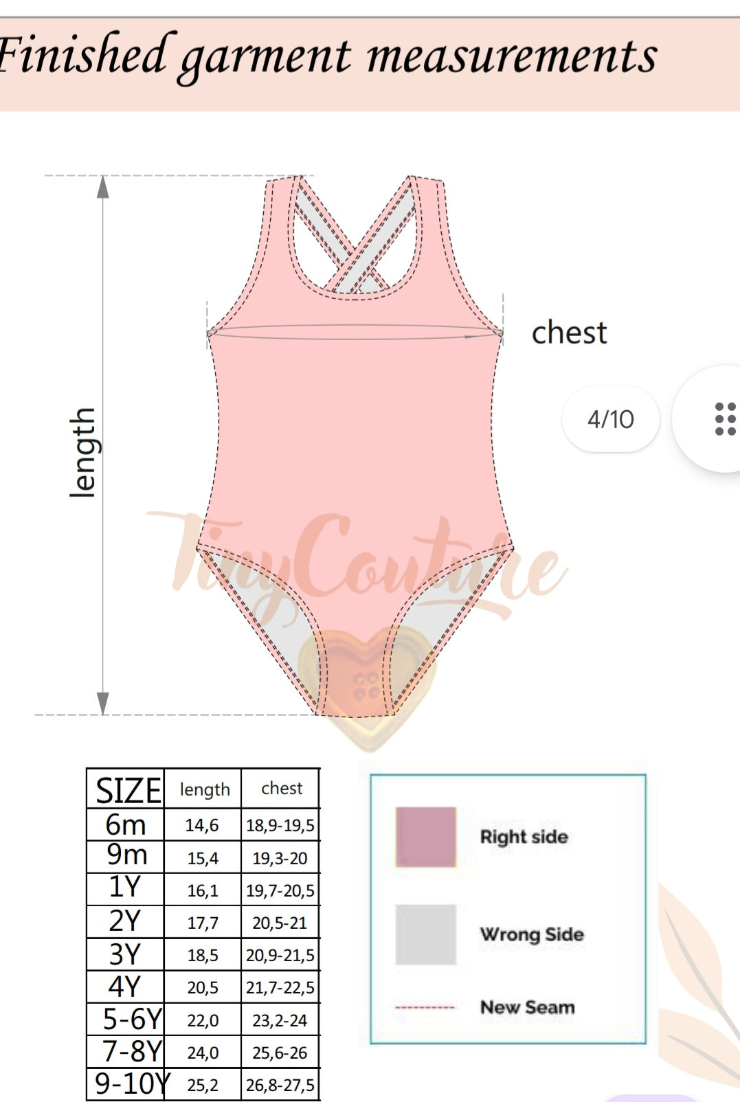 Kids strappy swim costume